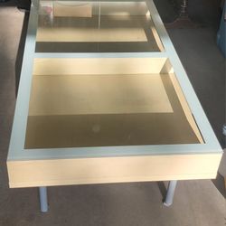 Coffee Table Glass Top With Shelves