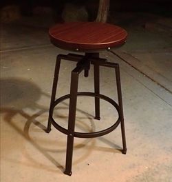 Lewiston Adjustable Swivel Barstool Bronze - Threshold™