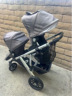 UPPAbaby VISTA Double Stroller w/ RumbleSeat, Adapters & Trays