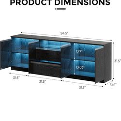 Modern TV stand  with L.E.D lightning