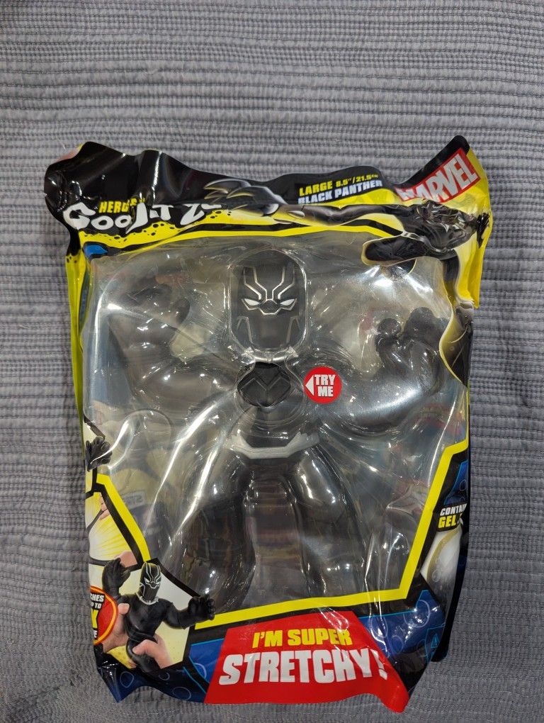 Goo Jit Zu Marvel Supagoo Hero Pack Black Panther 8.5 inches Stretchy Action Figure Toy