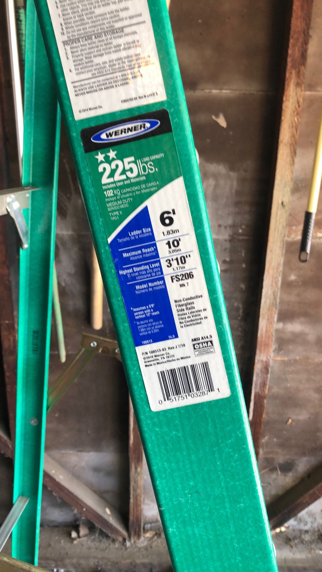Werner 6 feet high ladder