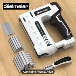 5-in-1 Brad Nailer/ Stapler Kit. Rechargeable 4V Lightweight. Nails/ Brad Nails/ T50 & T20 Staples/ T25 Wire Staples. 