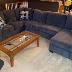 $39 Down Payment Smoke Oversized Comfy Sectional Sofa Couch Total 