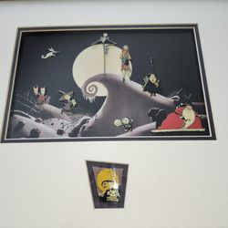 Nightmare Before Christmas Framed Pin Set - Original Disney Collectible