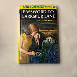 Nancy Drew Mystery Book:  Password To Larkspur Lane