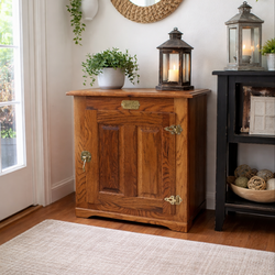 Solid oak ice box replica by White Clad