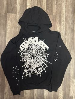 Sp5der Og Web Hoodie Black/white Medium 