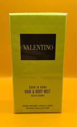 Valentino Born In Roma Golden Coconut Hair & Body Mist 100ml / 3.4 fl oz - Brand New, Sealed in Box