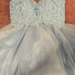 blue cute dama dress