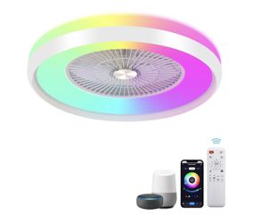 24” Ceiling fan with light, 6 speeds reversible low profile