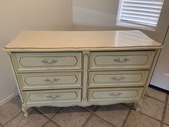 Vintage golden trim dresser