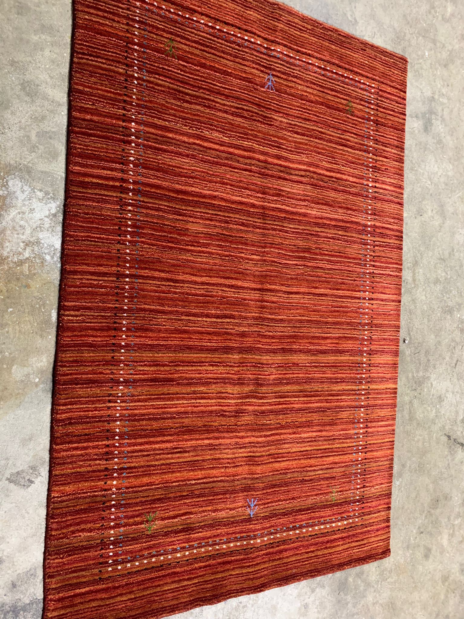 4.8x6.7 hand made gabbeh rug never been used
