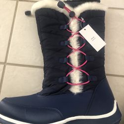Lands End Snowflake Boots Girls Size 7