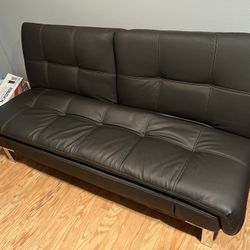 New Brown Leather Futon