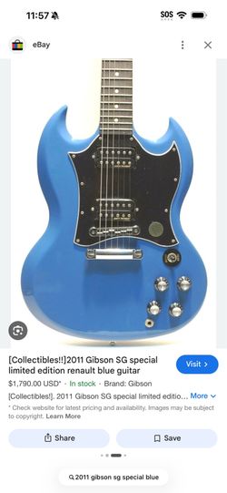 2011 SG Gibson special edition Renault Blue