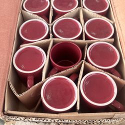 Coffee Mugs Burgundy 3 Doz