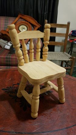 Small wooden doll chair