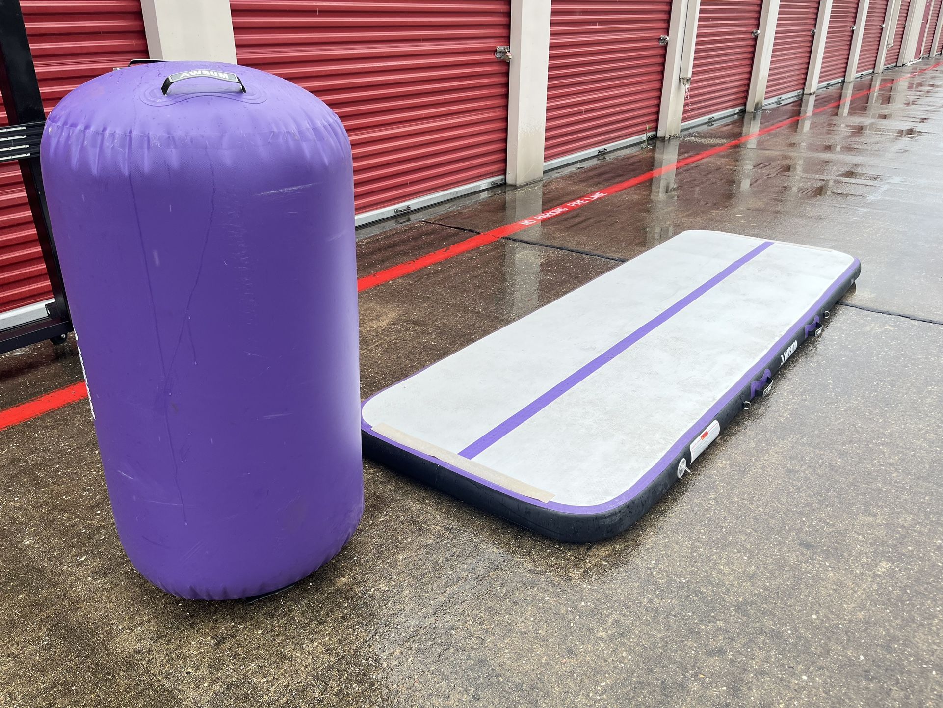 Air Roller Tumbling Barrel And Air Gymnastics Mat 10ft