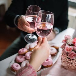 Collection of new, unused wine glasses