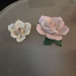 Porcelain Flowers Lot Of 2