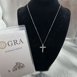 Moissanite Cross Pendant