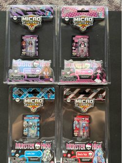 World's Smallest Monster High TV Series Micro Action Figures Set of Four SEALED