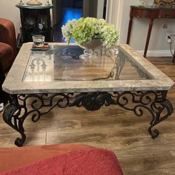 Coffee Table Marble Looking Finish