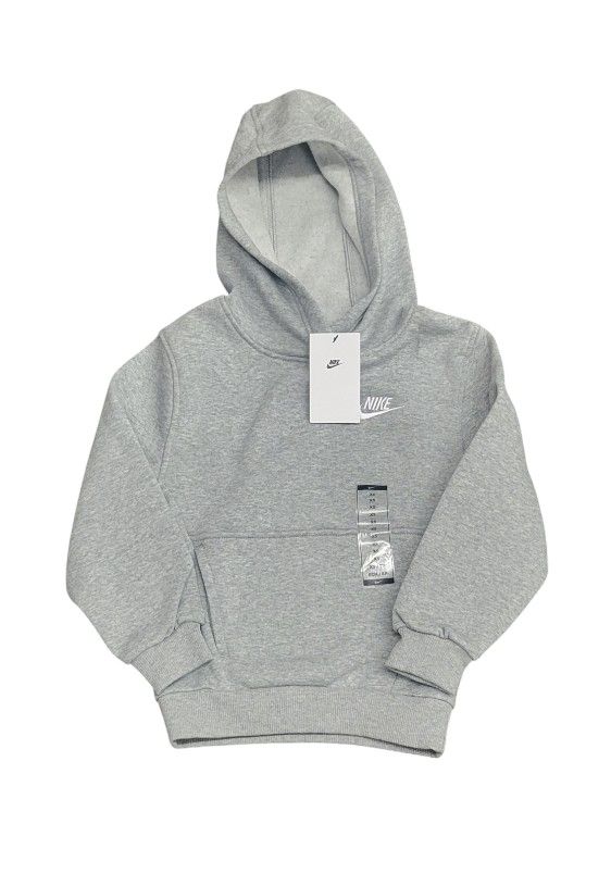 Nike Sportswear Club Fleece Big Kids' Hoodie Gray Size XS FD3000-063