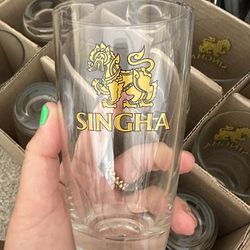 Singha Beer Drink Tumblers, Set Of 12, Brand New In Box, Heavy, Super Nice, Collection 
