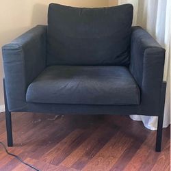 Navy Blue Chair With Washable Corduroy fabric 