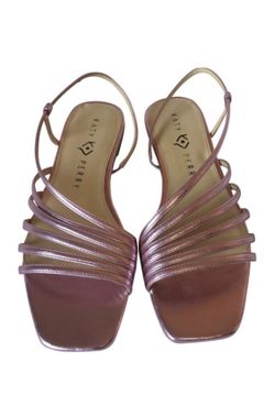 KATY PERRY "THE PEARLA" WOMEN’s DRESS SANDALS/SHOES METALLIC PINK (sz 7)