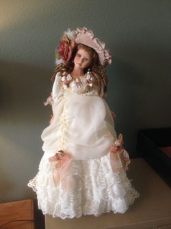 22" collectible porcelain doll