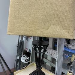 Black Iron Lamp For Nightstand Or Side table 