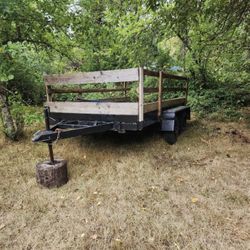 double Axal Trailer With One Ramp