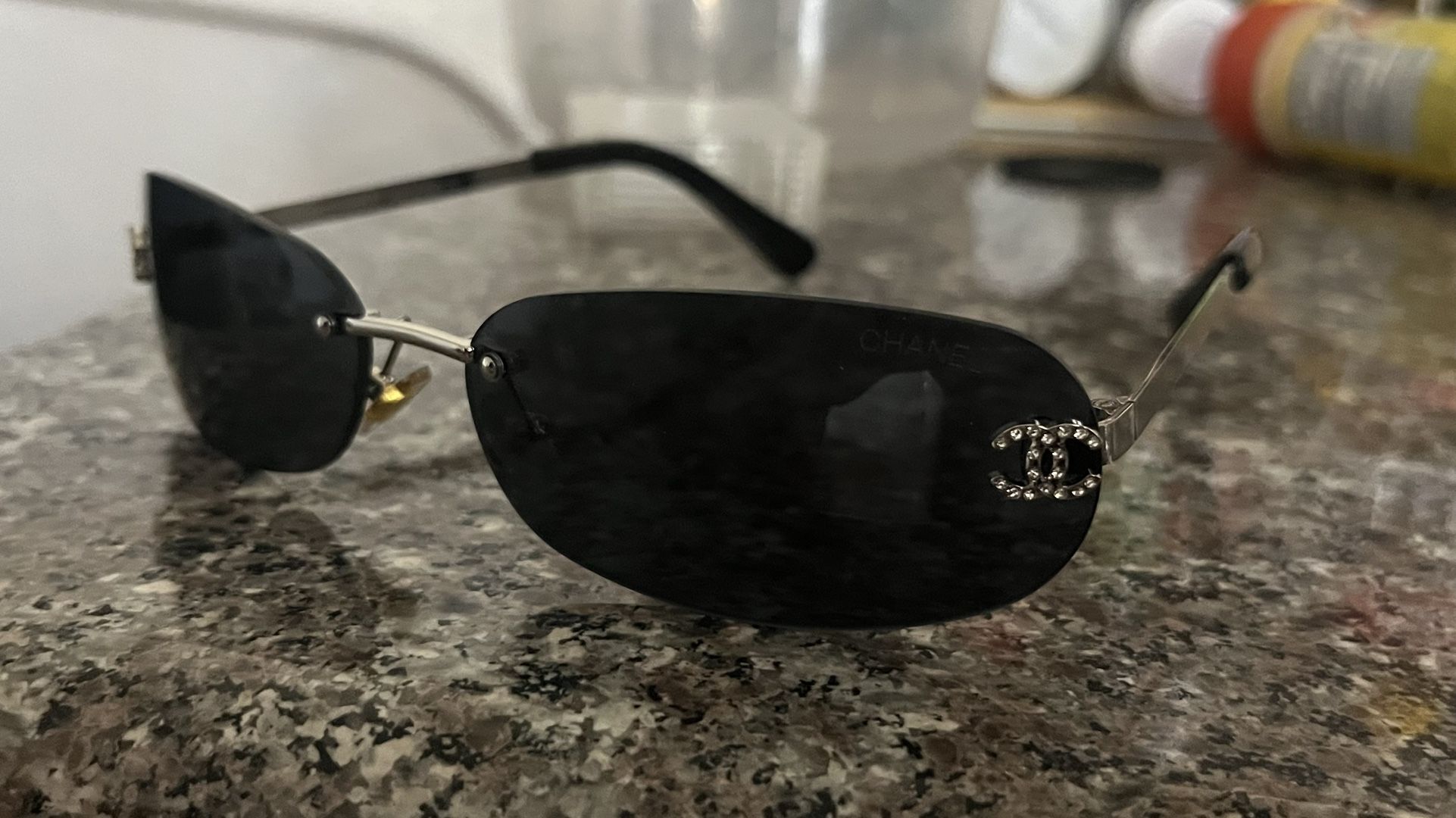 小物 CHANEL sunglasses coco y2k rhinestone Y2k Chanel Sunglasses CHANEL 4003 Rimless Sunglasses Y2K