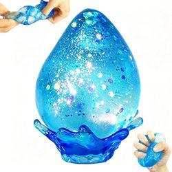 Water Squishy Drop Fidget Toys, Slow Rising Sensory Toys, Glitter Droplet Squeeze Balls for Adults