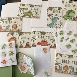 Dinosaur thank you cards