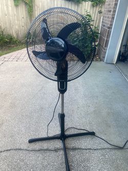 Black Pedestal Standing Fan