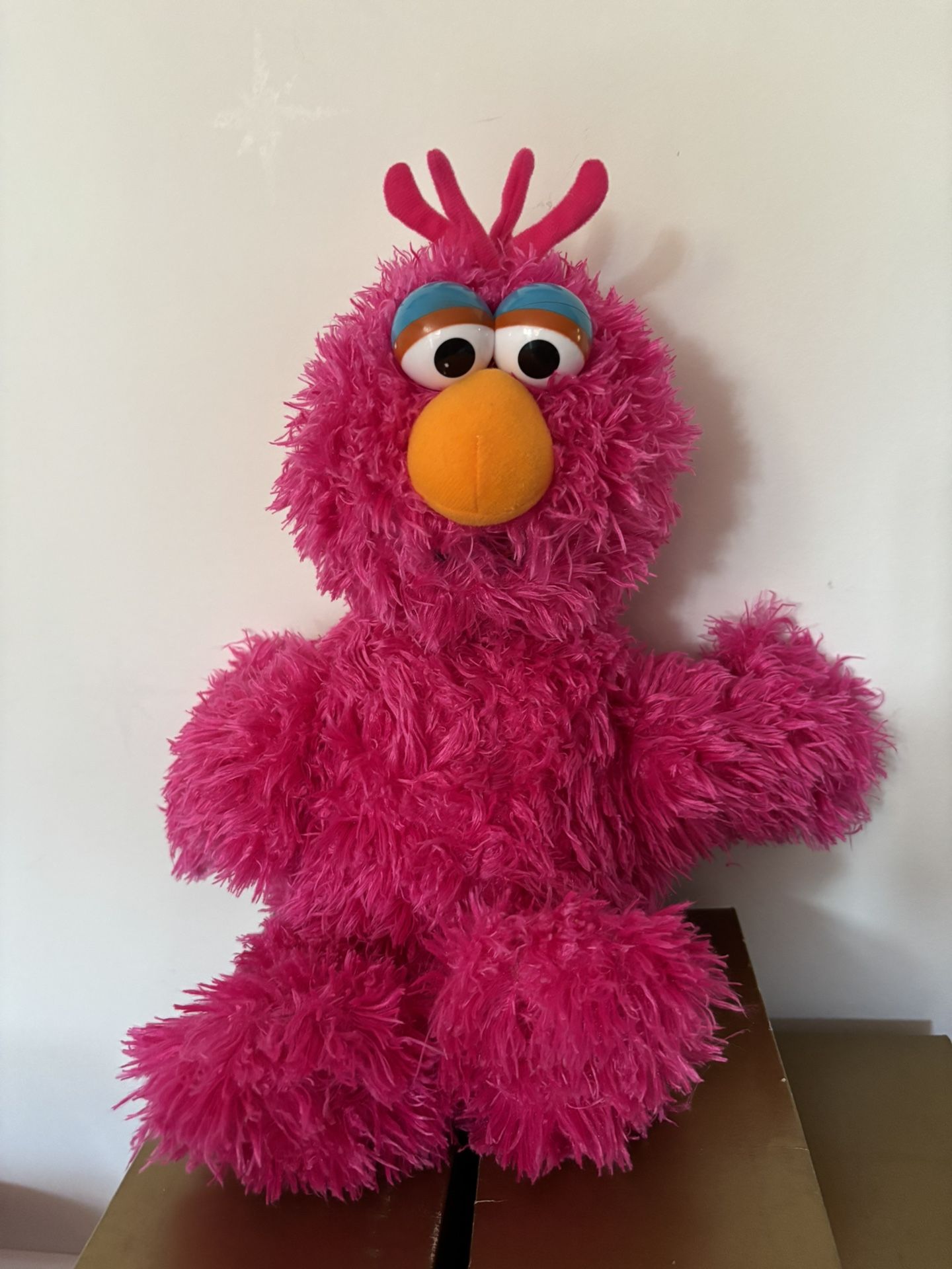Sesame Street Telly Plush Monster Pink Sesame Place 16" 2012 Retired Rare