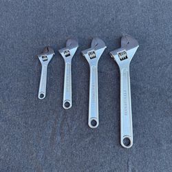 Pittsburgh Adjustable Wrench Set - 4 pc