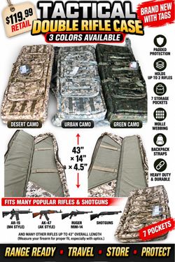 🔥 43” x 14” x 4.5” NEXPAK DOUBLE RIFLE CASE • 3 COLORS TO CHOOSE FROM • $119.99 TAG! SOLD OUT EVERYWHERE!!!