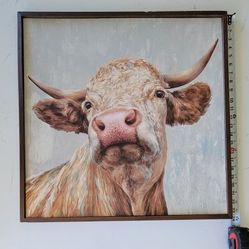 24" x 24" Cow Painting 