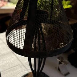 ANTIQUE RUSTY CRUSTY black Tea Light Candle Holder Lamp 