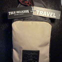 True Religion black and tan crossbody bag men