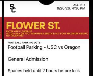 USC football Parking vs Oregon (Flower Structure)