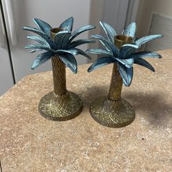 Palm tree Candle Holders