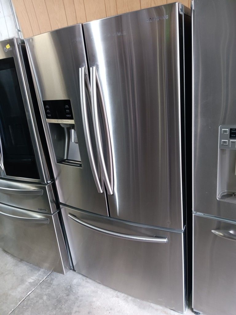 Samsung Counter Depth Refrigerator French Door Stainless Steel Everything Works Good 💯