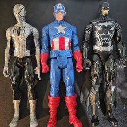 Spiderman, Captain America & Batman Bundle for $20
12 inch action figures