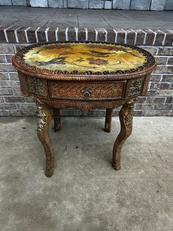 Antique looking table with drawer